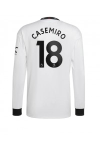 Manchester United Casemiro #18 Voetbaltruitje Uit tenue 2022-23 Lange Mouw